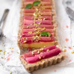 rhubarb custard tart.