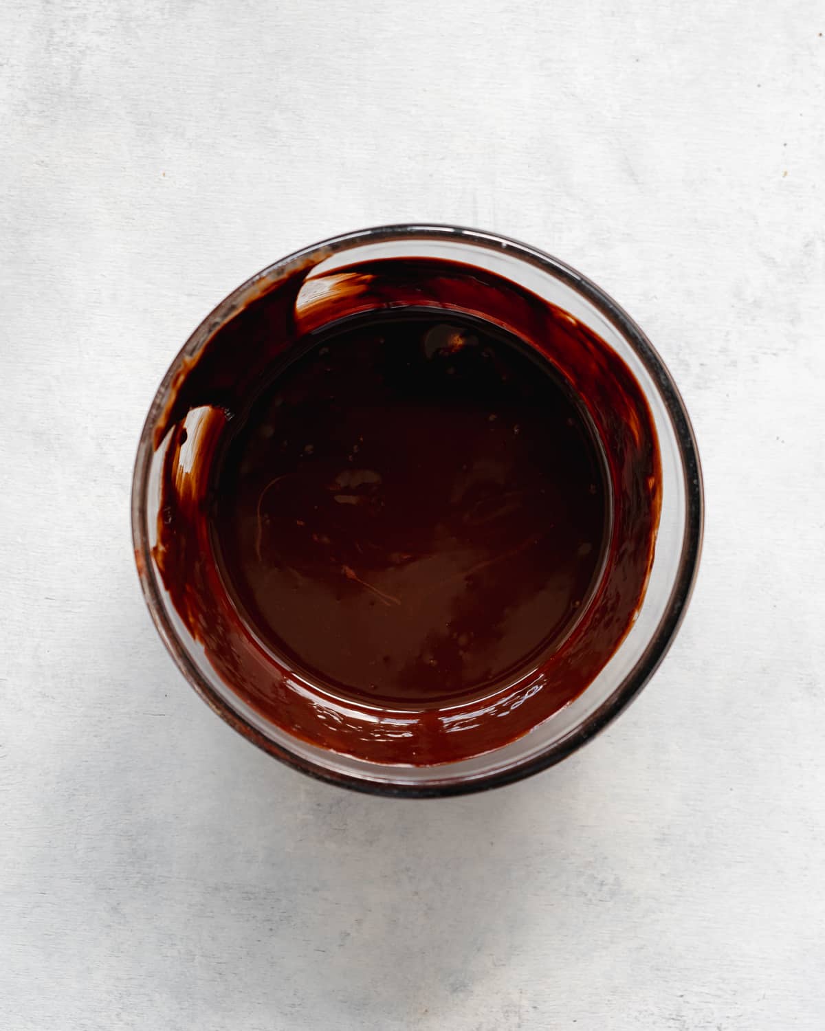 melted chocolate in a bowl.