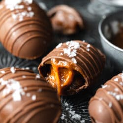 close up of peanut butter filled mini eater eggs.