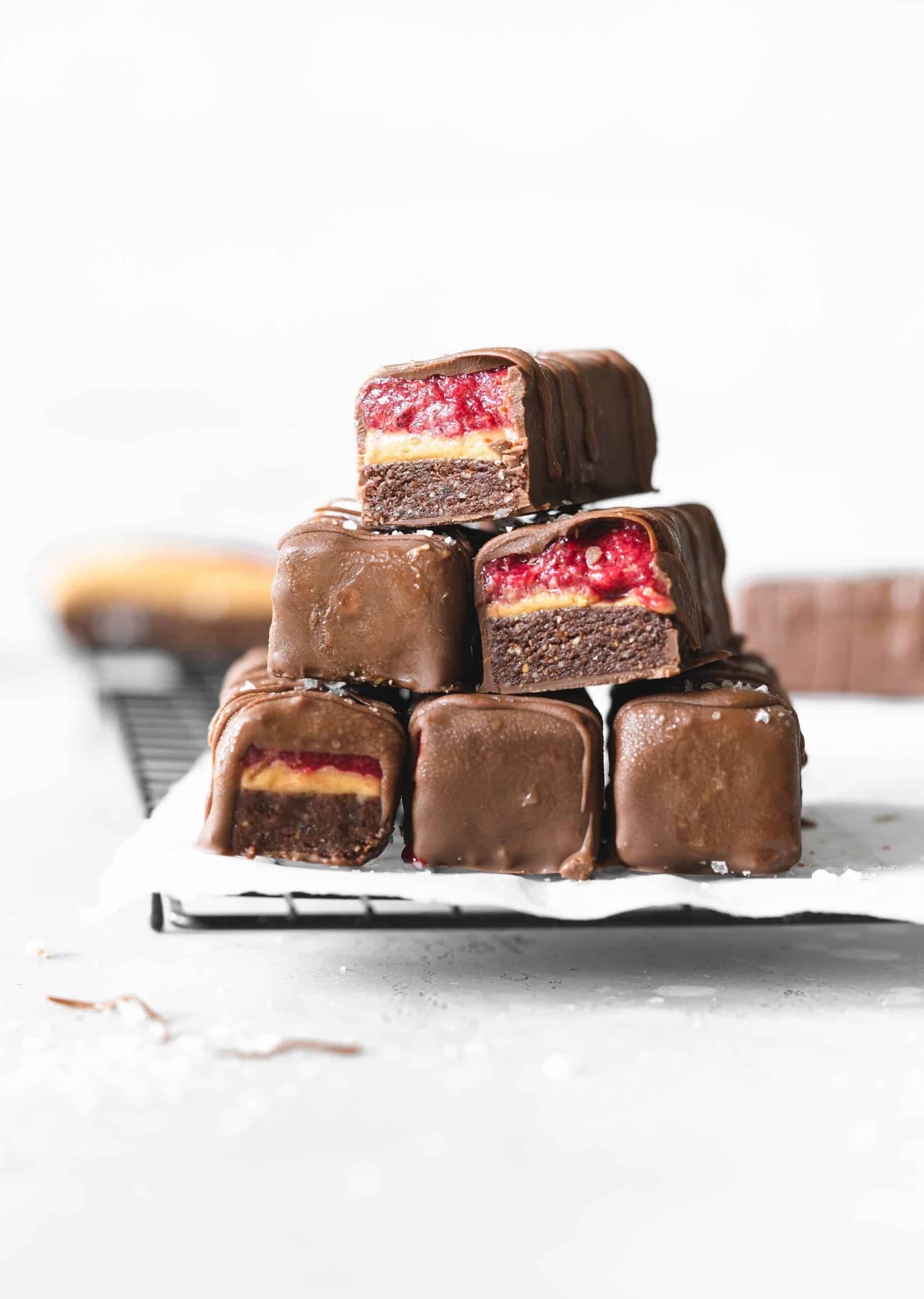 Peanut butter jelly brownie bars