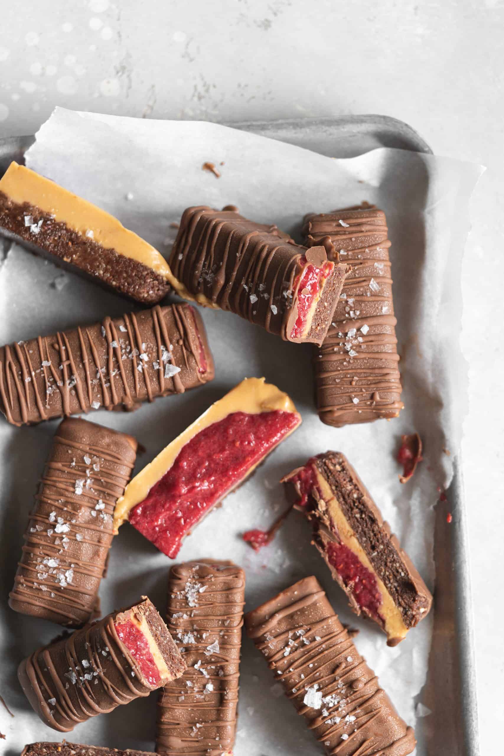 Peanut butter jelly brownie bars