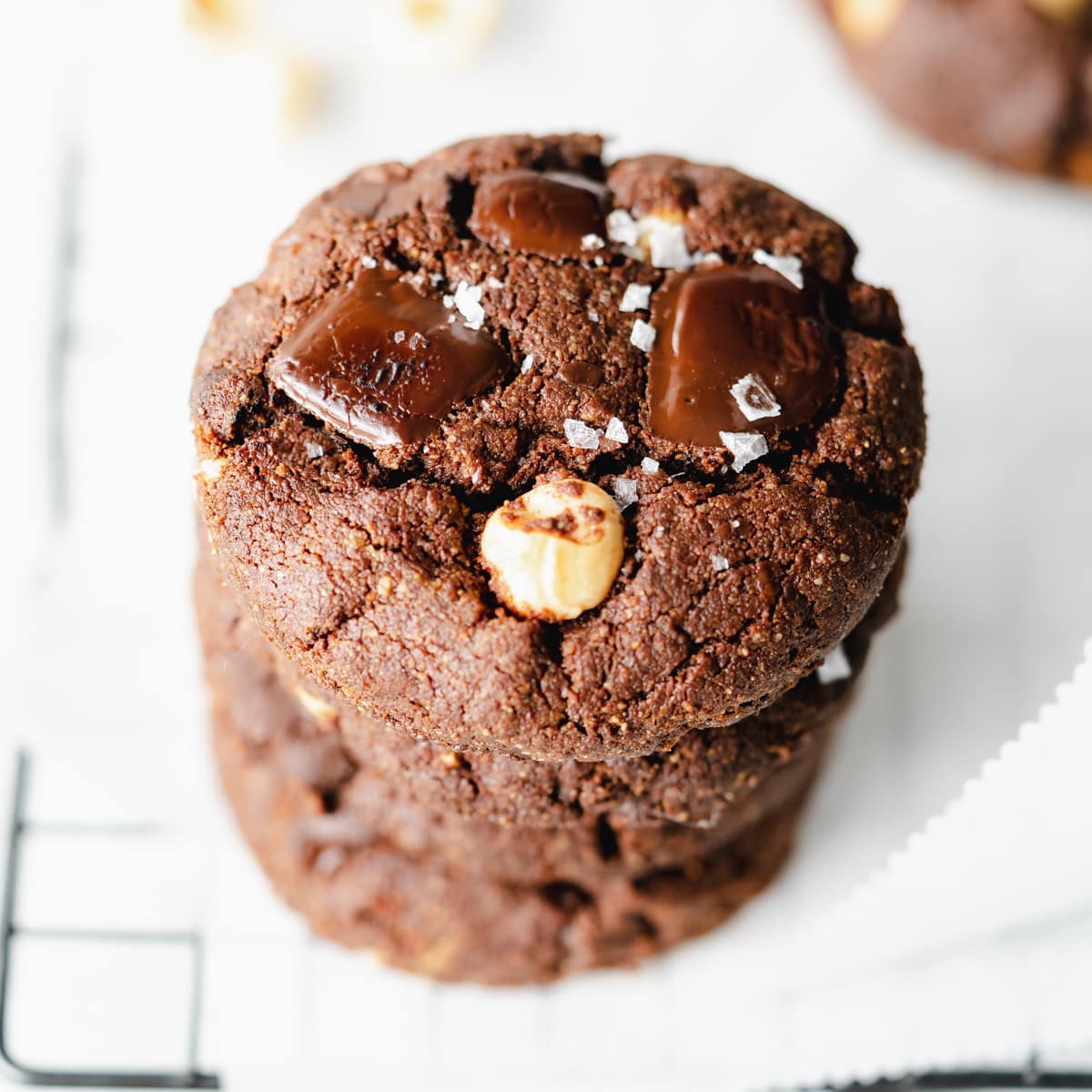 Vegan Chocolate Hazelnut Cookies (Flourless)