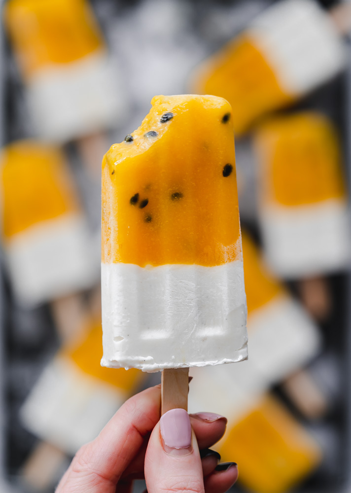 vegan mango coconut ice lollies