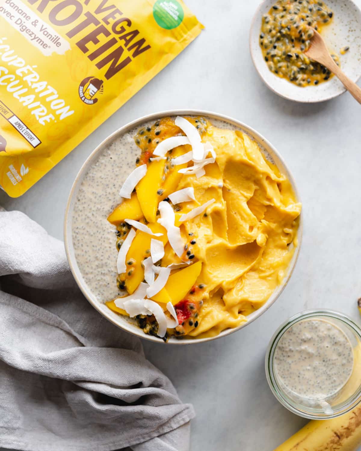 vegan mango smoothie bowl addictedtodates.com