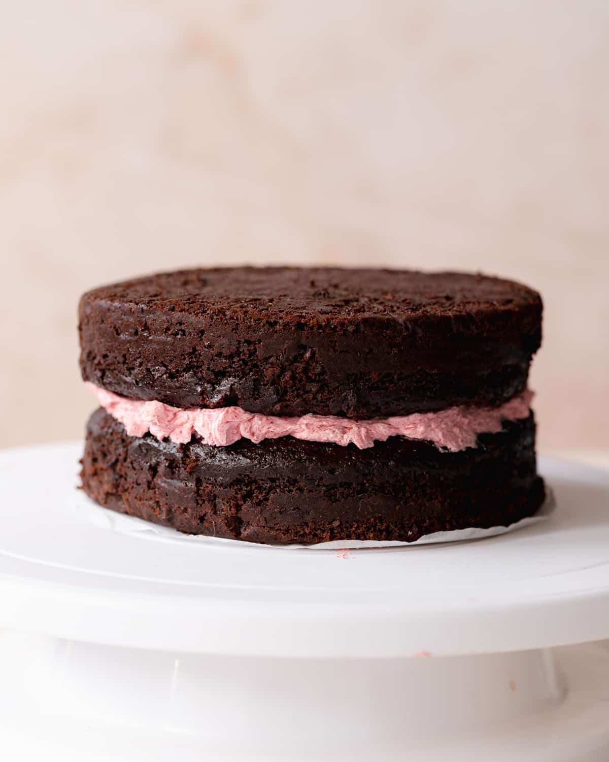 chocolate and raspberry layer cake.