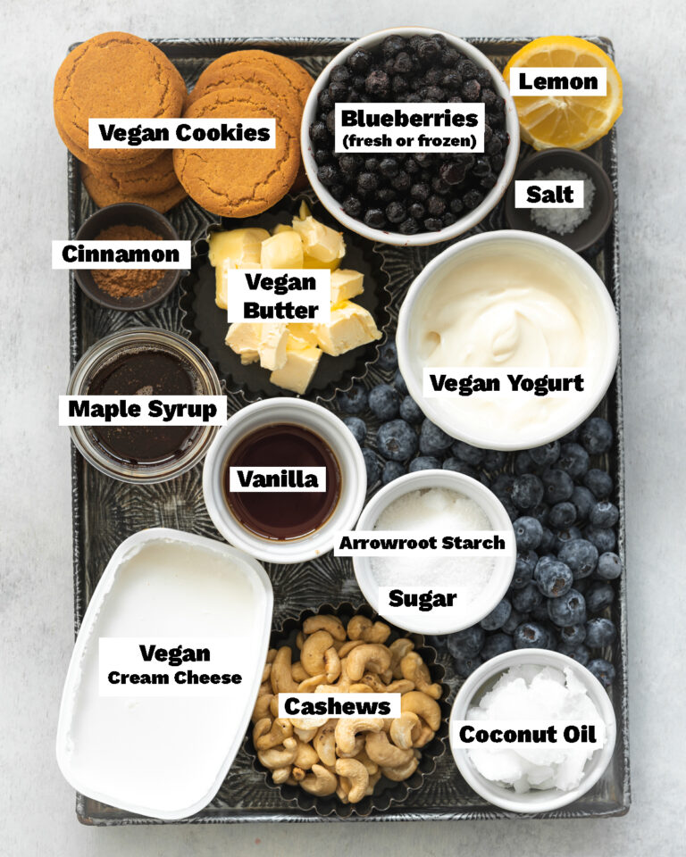Vegan Blueberry Cheesecake - Addicted to Dates
