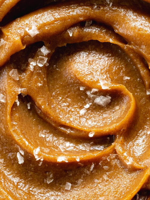 swirls of date caramel with sea salt flakes.