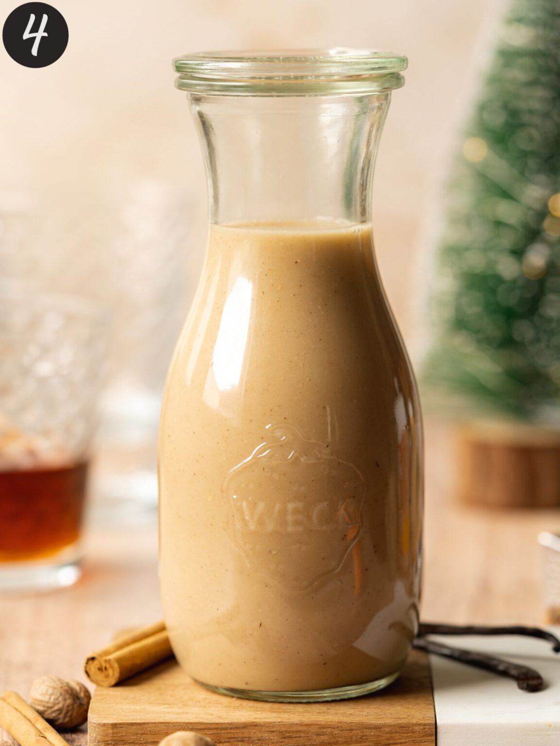 Easy Vegan Eggnog (Oat Nog) - Addicted to Dates
