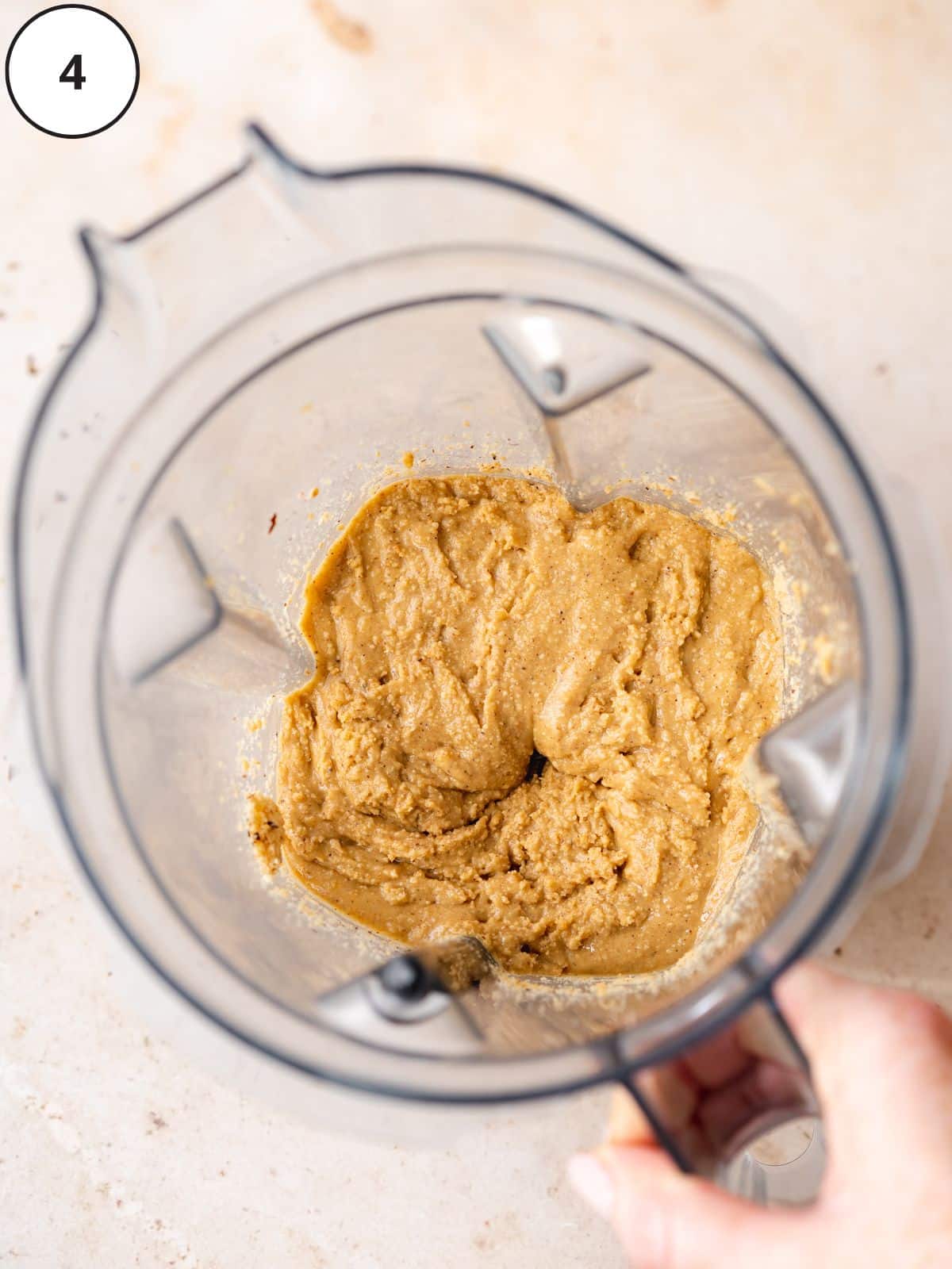hazelnut paste in a blender jug.