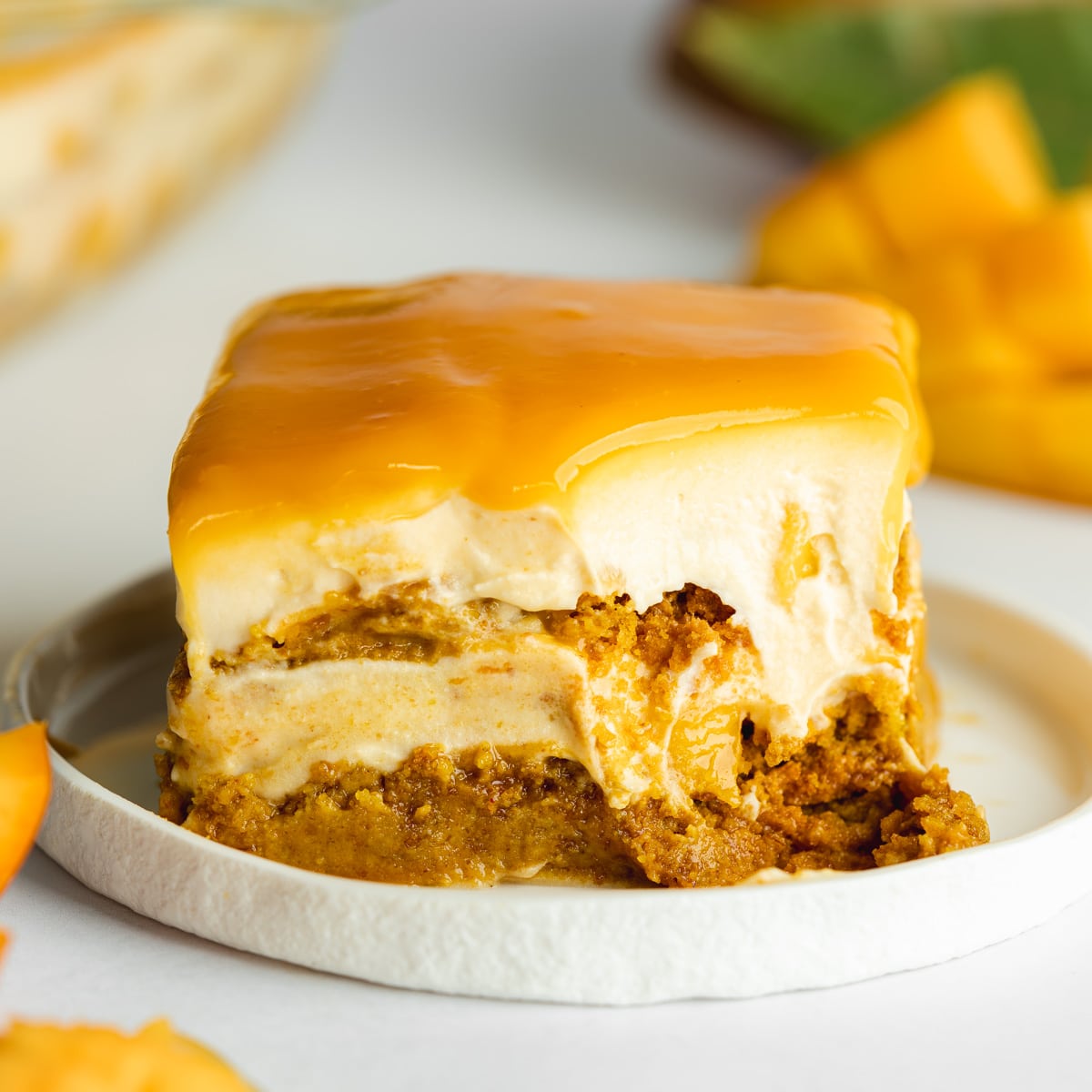 Mango Tiramisu (eggless, dairy-free)