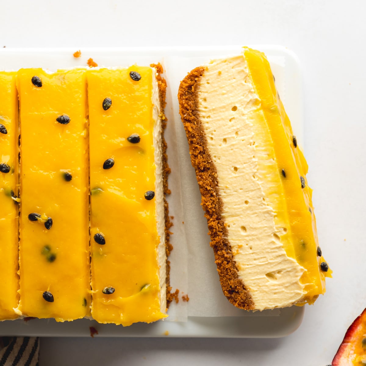 No Bake Passion Fruit Cheesecake