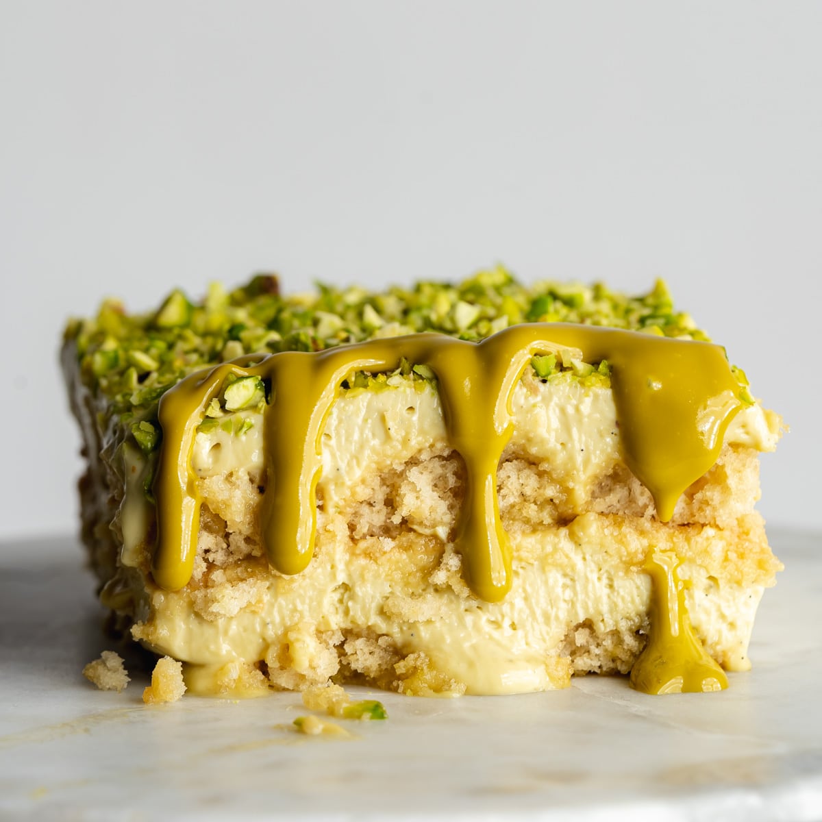 Pistachio Tiramisu (No Eggs or Dairy)