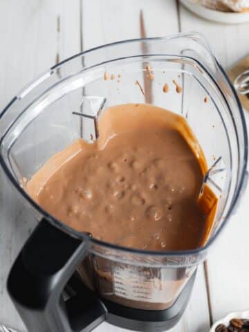 nutella tiramisu filling in a high speed blender.