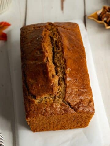 maple pecan bread after cooling.