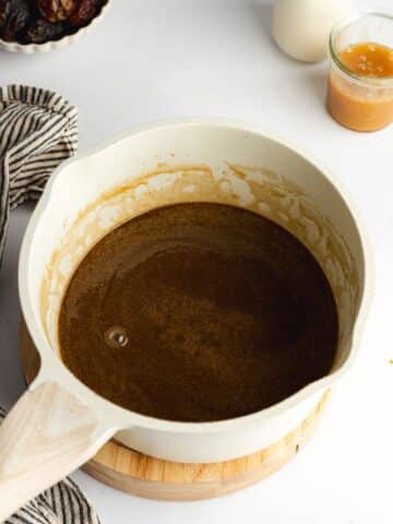 toffee sauce in a small saucepan.