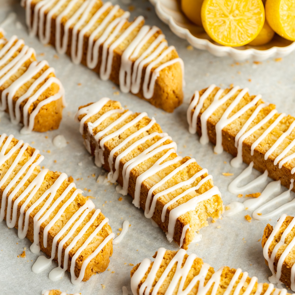 Vegan Limoncello Biscotti With Lemon Glaze