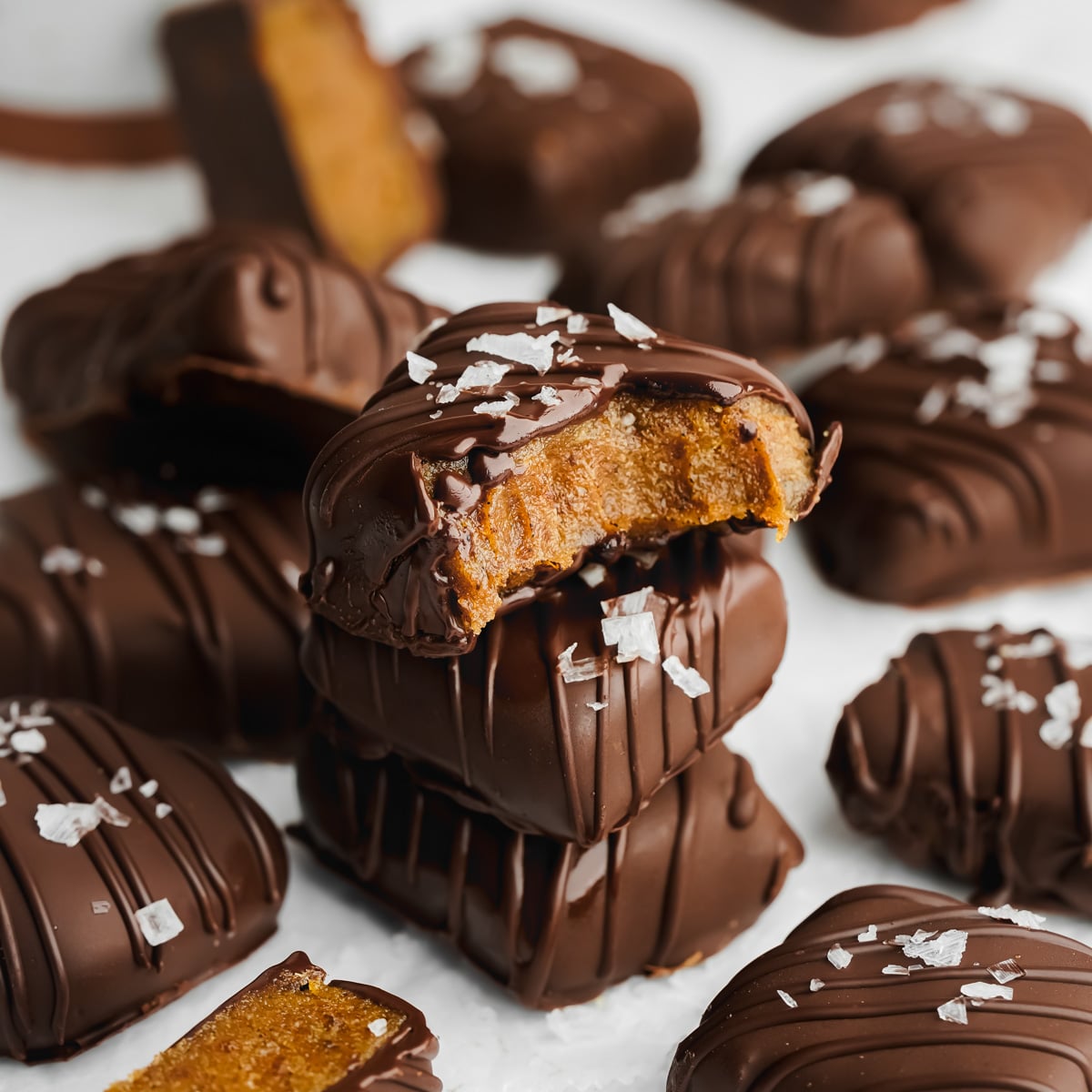 Easy Salted Date Caramels