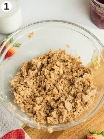 cinnamon streusel in a bowl.