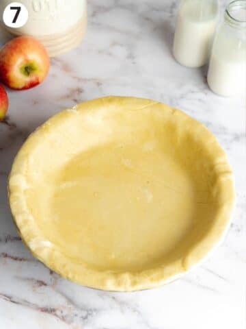 pie crust before filling and baking.