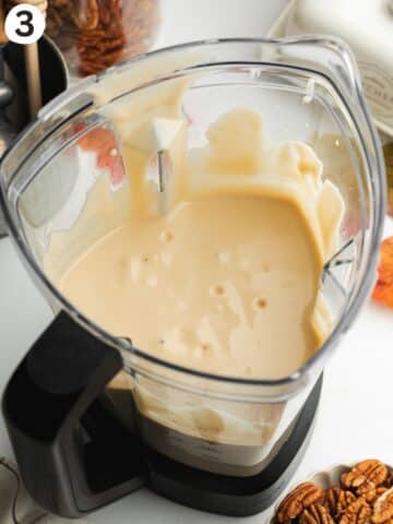 cheesecake filling blitzed in a blender jug until smooth.