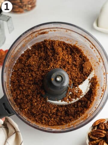 cookie crumbs blitzed in a food processor.